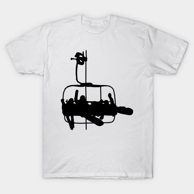 Ski lift silhouette T-Shirt by gremoline